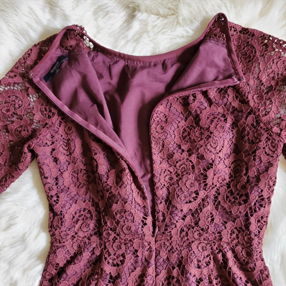 Madewell Burgundy Lace Magnolia Dress Size 0 NWOT - Picture 8 of 16